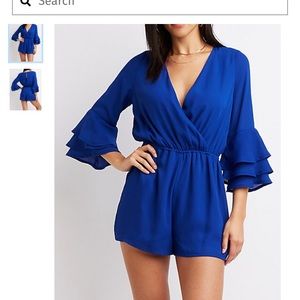 ISO Surplice Ruffle Bell Sleeve Romper